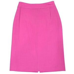 Worth Pink Wool Pencil Skirt Size 2 Office Siren Elle Woods Colorful Classic